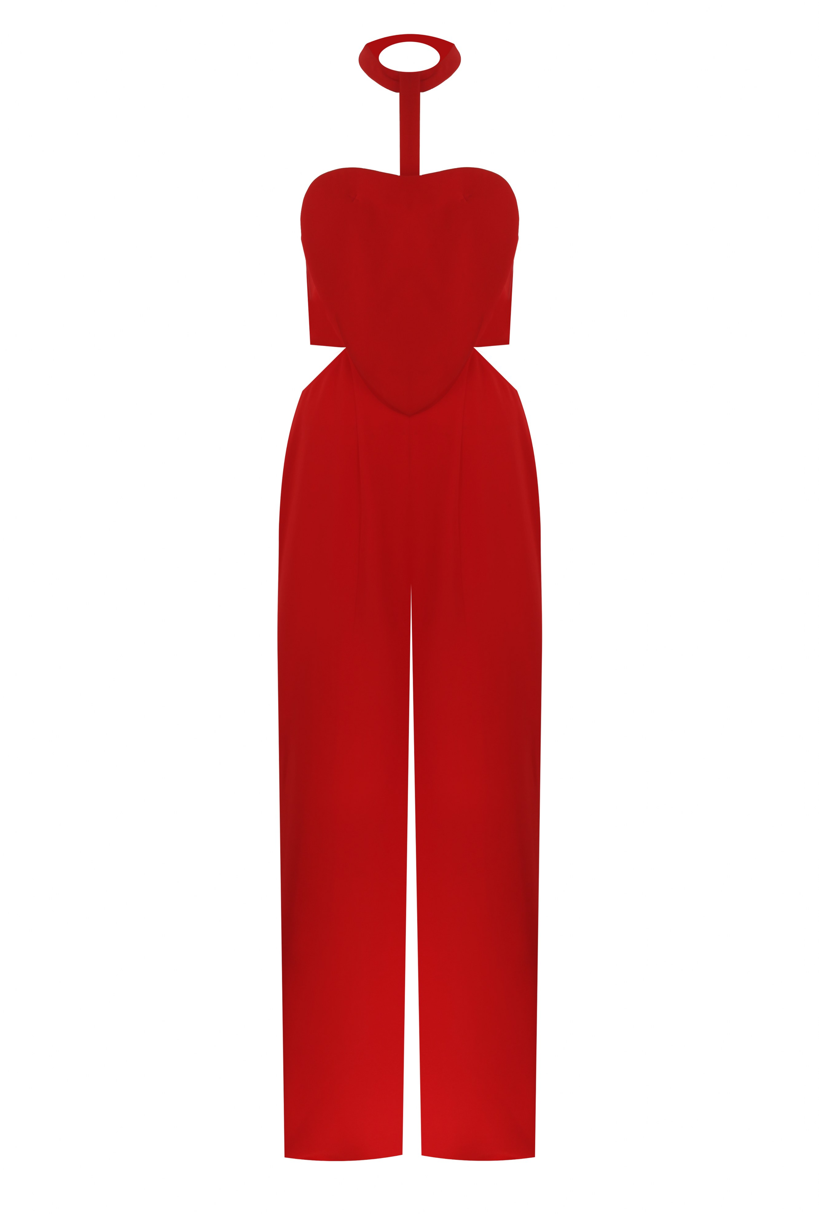 RED LOVE OVERALL DRESS