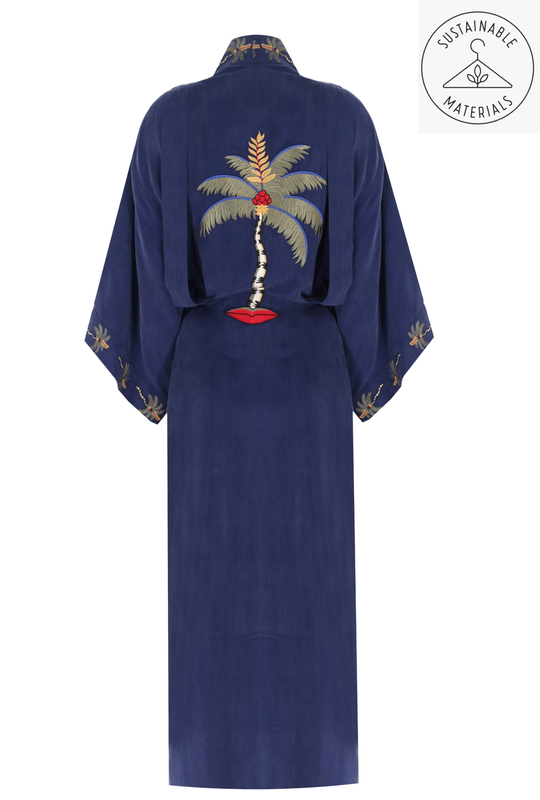 LUA NAVY BLUE KIMONO