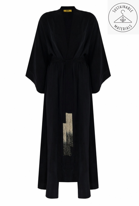 ART DECO BLACK KIMONO