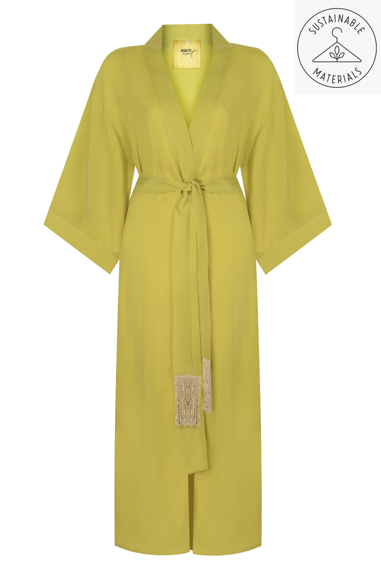 ART DECO LIME KIMONO