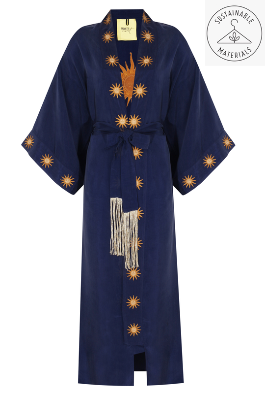 SUN DECO NAVY BLUE KIMONO