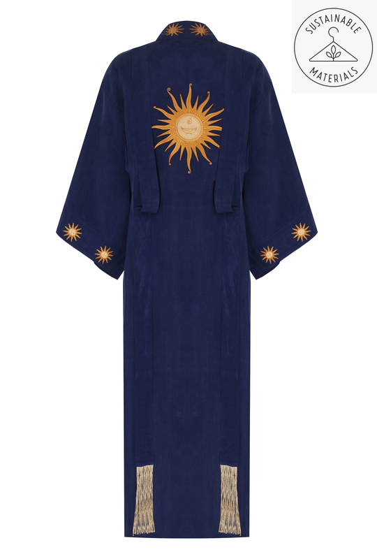 SUN DECO NAVY BLUE KIMONO