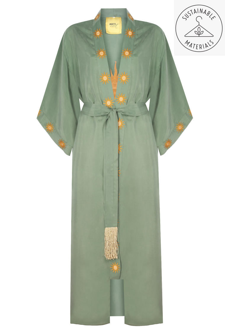 SUN DECO GREEN KIMONO