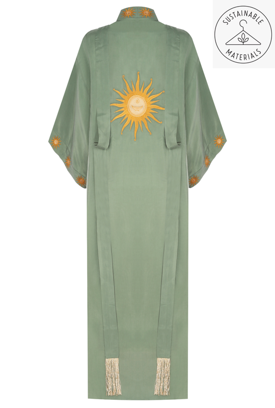 SUN DECO GREEN KIMONO