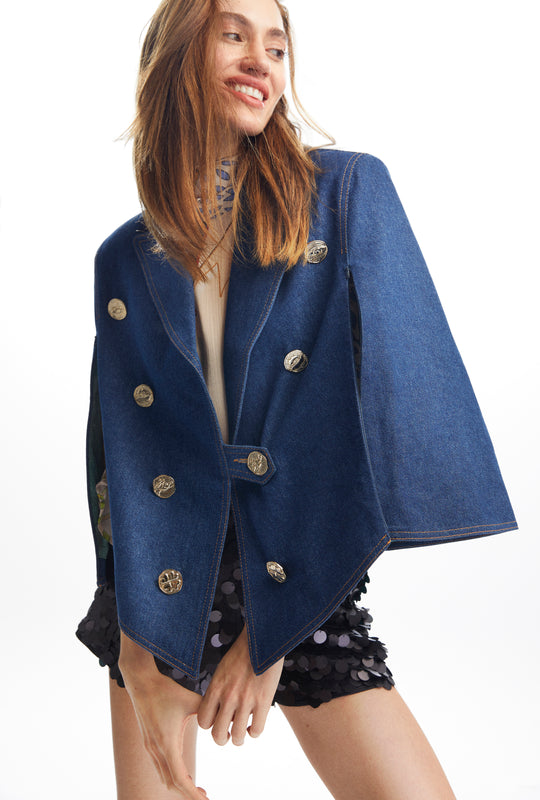 POPPY DENIM CAPE