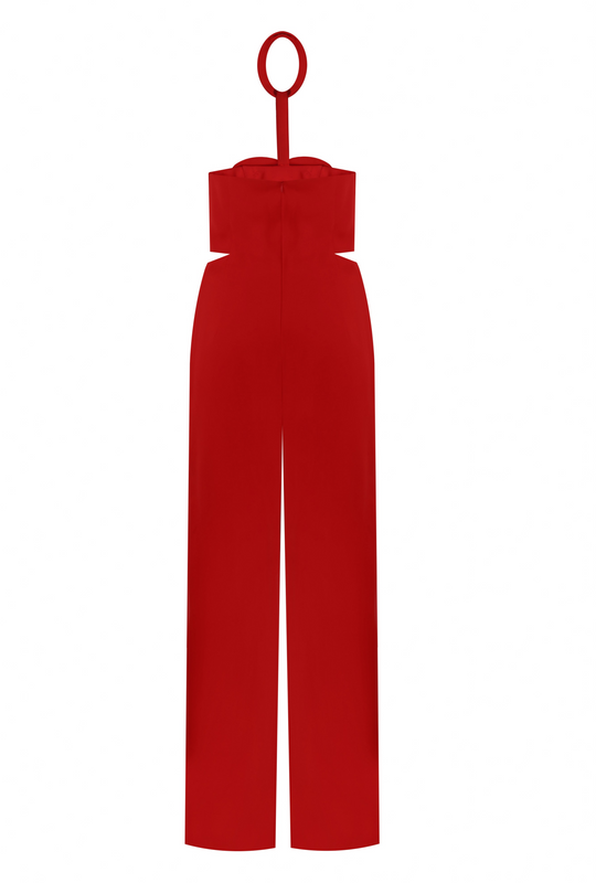 RED LOVE OVERALL DRESS